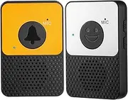 Wireless Doorbell Full Duplex Intercom 2.1 0.9 X 3.2 Inches DoorBells HandsFree 8 Volume 1000Ft Range Full Duplex Communication And Custom Pairing