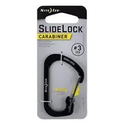 SlideLock Carabiner Stainless Steel #3 - Black