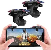 [1 Pair ]CK3 Mobile Game Controller Trigger for iPhone Android,Upgrade PUBG Cellphone Alloy Gaming Joystick 4 Fingers Operation, with Sensitive Shoot Aim Keys for Fornite/Knives Out/Rules of Survival