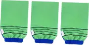 Rich Foaming Bath Towels 3pcs Set Back Scrubbing Towel Body Exfoliating Glove Lightweight Long-lasting