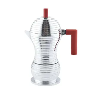 Alessi Pulcina 小雞義式摩卡壺 咖啡壺 6人份 紅手把【$199超取免運】