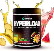 [Onest] Hyperload Pre Workout Supplements 387.5g | 25 Servings Workout Powder for Men & Women | Enhances Muscle Power & Energy | Caffeine, L-Citrulline Malate, Alanine, L-Theanine Sports Drink Powder