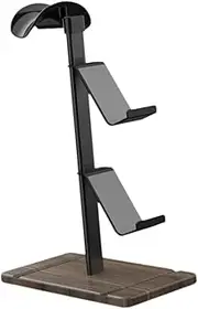 Generic Game Controller Storage Stand for Headset, Gaming Accessories Organizer, Tabletop Display Holder, Brown