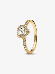 *New Authentic* Pandora Elevated Heart Ring 14K Gold Plated-168421C01