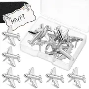 24pcs Airplane Push Pin Metal Map Pin Decorative Push Pin Thumb Tacks Cork Board Push Pin Stick Pin 1.80X1.80X1.20CM