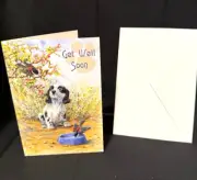 Unused Vtg Dog- Bird Get Well #3278