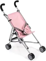 Bayer Chic 2000 601 15 Mini Roma Doll's Pram, Doll's Buggy, Melange Grey-Pink