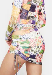 [O Mighty] Patchwork Mini Skirt