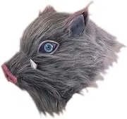 Inosuke Hashibira Mask, Demon Slayer Boar Mask Full Head, Grey
