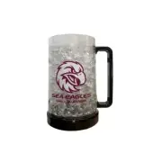 122166 MANLY SEA EAGLES NRL TEAM LOGO GEL EZY FREEZE PLASTIC MUG CUP STEIN