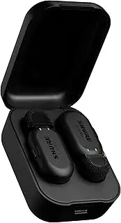 Shure MoveMic Two - Pro Direct Phone Wireless Lavalier Microphone for iPhone & Android, Bluetooth Mini Mic, 24 Hours Charge, Quick Set Up, IPX4, Compact and Portable Clip Lav (MV-Two-Z6)