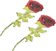 TEMPNAP 2Pcs Sequin Rose Patches for Creative DIY Applique Sewing for Clothing Repair and Decoration Unique Embellishments for Bags Hats and Crafts