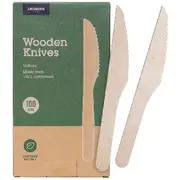 J.Burrows Wooden Knives 165mm 100 Pack