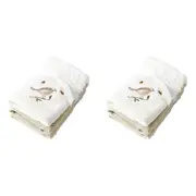 2x 3pc Pilbeam Living Cotton Natura Face Washer Hand Towel Set Bathroom Decor