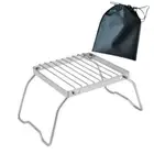 Portable Mini BBQ Grill Rack Adjustable Stainless Steel BBQ Grill Home