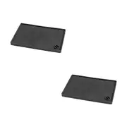 2PK Crema Pro Silicone Tamper Mat 10x15cm Barista Tool Coffee Worktop Black