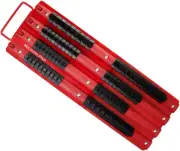 MP014006 80-Piece Portable Socket Organizer Tray, Red Rail with Blac