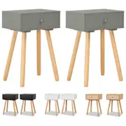 Bedside Table Drawers Storage Cabinet Side Table Wooden Nightstand 2x vidaXL