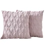 Vikus 2 Pack Decorative Boho Throw Pillow Covers 45 X 45 Cm (pink)