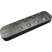 JACKSON PT1814USB3A 4 Outlet Switched Powerboard With USB Charging