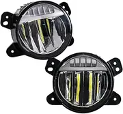 For Jeep For Wrangler Jk Jl Jlu For Rubicon For Sahara 2018 2019 Led Fog Lamps Drl Daytime Running Lights Front Bumper Car Front Fog Lamp