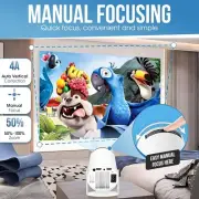 [Netflix Official 2025 Upgraded] Mini Projector 4K Support, Native 1080P, WiF...