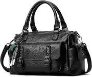 [NICOLE & DORIS] Handbags & Shoulder Bags for Women Vintage Multiple Pockets Top Handle Bags Fashion Women's Cross-body Bags Small Diagonal Bag PU Leather
