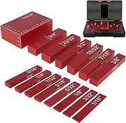 15pcs Gauge Block Set Aluminum Alloy Height Gauge Block High Precision Setup Bars Portable Testing Gauge Block Measuring Tool for Router and Table Saw Woodworking Accessories