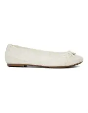 [Dune London] Heartstring Lace Wedding Ballet Flats in Ivory