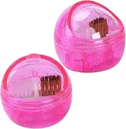 Baluue 2pcs Sanding Head Cleaning Brush for Nail Drill Bit Nail Art Parts Cleaning Drill Bits Brush Dust Remover Set