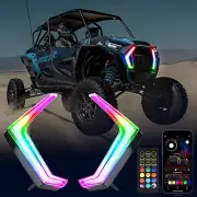 RGB LED Fang Accent Light Music Sync For 2019-2023 Polaris RZR XP 4 Turbo 1000