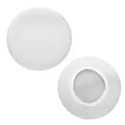 2Pcs Round Bar Stool Seat Covers White Chair Covers with Elastic Band