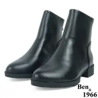 在飛比找Yahoo奇摩購物中心優惠-Ben&1966高級頭層牛皮素面百搭倒靴-黑(237181)