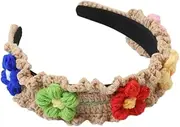 [PLCPDM] Crocheted Headband for Party Decorations for Music Festivals Photo Booth Props for Girls Photography