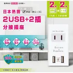 DR.AV聖岡  TNT-56U 2USB+2插分接插座