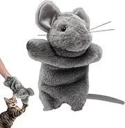 Cat Wrestling Toy Puppet - Stuffed Hand Puppet for Cats - Mice Shaped Wrestler Glove, Fun Interactive Teasing Time for Kitten and Puppy