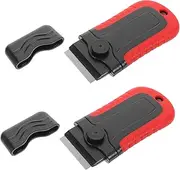 GRADENEVE 2pcs Window Film Application Kit Non Scratch Glass Plastic Scraper Ergonomic Design for Easy Handling Versatile Adhesive Removal Cleaning Tool Safe for Tinting and Vinyl Wrap