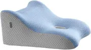 Generic Cushion Wedge Pillow Support Memory Foam Trendy Versatile Face Down Pillow Bed Pillow for Reading Chin and Neck Support, Blue Light Gray