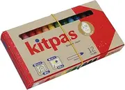 Nihon Rikaku KMRW-12C Kit Pass Medium Rice Wax, 12 Colors