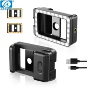 Apexel 4K HD Portable 100mm Micro Macro Lens With LED Fill Light Phone Lens Vlog