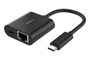 Belkin USB-C to Ethernet and USB-C 100W Power Delivery Adapter [INC019BTBK]