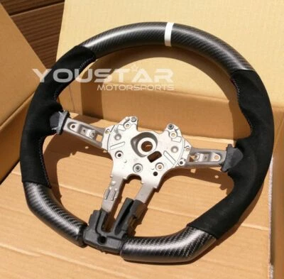 DTM MATT CARBON Alcantara White M Sport Steering Wheel for BMW M2 M3 M4 X5M X6M (for: BMW)