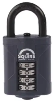 Squire DIE CAST ALLOY COMBINATION PADLOCK 4-Wheels, Blue- 40mm Or 50mm