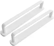 HOUDERCO 2Pcs Multifunctional Wall Mounted Towel Storage Rack No Drill Bathroom Organizer Sliding Design for Towels and Slippers for Bathroom Kitchen and Bedroom
