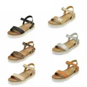 DREAM PAIRS Women's Espadrille Wedge Sandals Ankle Strap Open Toe Casual Shoes