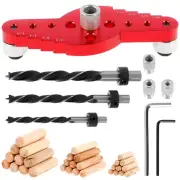 Self Centering Scriber Dowel Jig Kit Drilling Jig Wood Drill Guide 2in1 Locator♟