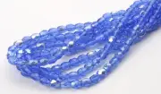 100 Sapphire AB Faceted Round Glass Beads 4MM
