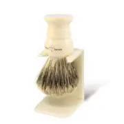 Edwin Jagger Imitation Ivory, Medium, Synthetic Fill Shaving Brush (1EJ287SDS)