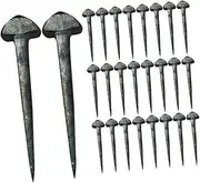 Kisangel 100pcs Iron Horseshoe Nails for Use Fixators for Horseshoe Installation Compact and Easy to Use for Horse Tack and Hoof Maintenance