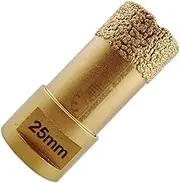 SHDIATOOL Dry Diamond Drill Bit,25mm M14 Thread for Porcelain Tile Marble Wall Tile Stoneware Granite Drilling Core Drill bit Golden